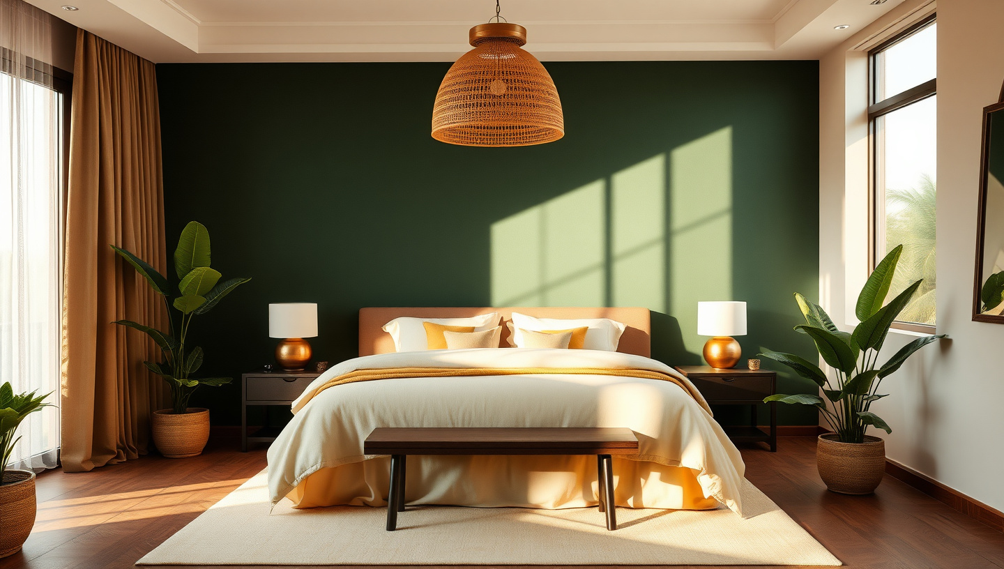 Interior design project blending Thai aesthetic with modern automation